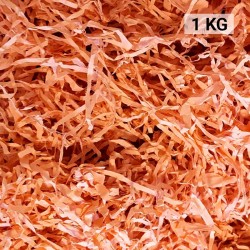 Virutas de papel para rellenar regalos 1 KG color naranja