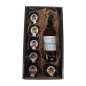 Estuche con vino blanco, mermeladas y miel para empresas Estuche con vino blanco, mermeladas y miel para empresas