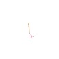 Abanico calado madera Con cinta pompom Abanico calado madera Con cinta pompom
