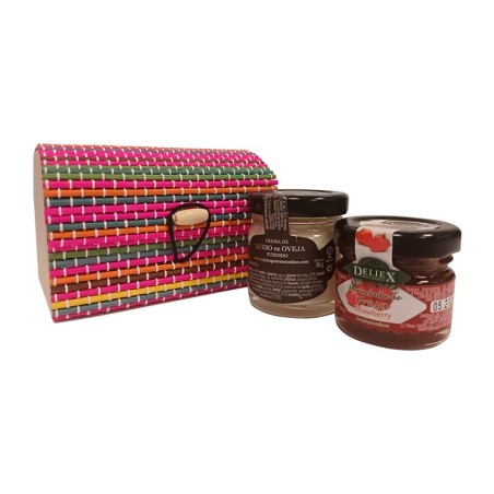 Pack con crema de queso y mermelada