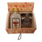 Pack con licor, crema de queso y baúl miniatura Pack con licor, crema de queso y baúl miniatura