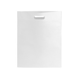 Bolsa de tela con asa troquelada Blanco
