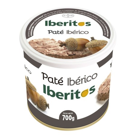 Para los desayunos, meriendas y aperitivos lata de 700 g de paté. 