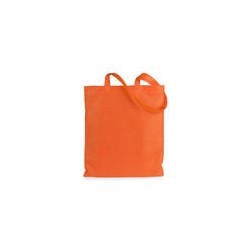 Bolsa con asas de tela naranja