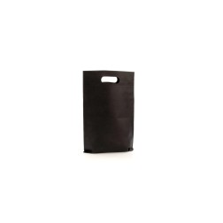 Bolsa de tela con asa troquelada Negro pequeña