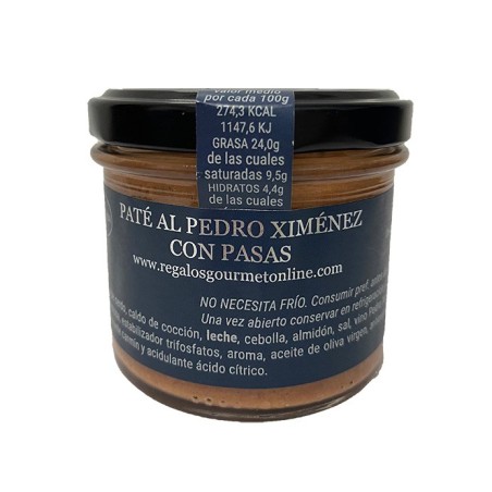 Paté Pedro Ximenez con pasas
