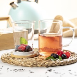 Vaso de cristal para té e infusiones