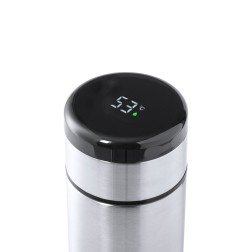 Termo con Infusor y Medidor de Temperatura Color Plata