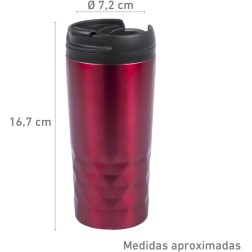 Vaso Termo  aislante para llevar en color Rojo