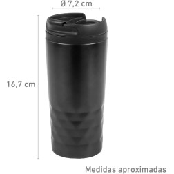 Vaso Termo  aislante para llevar en color Negro