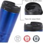 Lote con termo y vasos térmico azules para llevar. Lote con termo y vasos térmico azules para llevar.