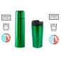 Lote con termo y vasos térmico verdes para llevar. Lote con termo y vasos térmico verdes para llevar.