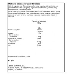Surtido de especias para Barbacoas en Molinillo
