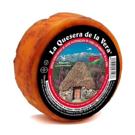 Queso de cabra semicurado con pimentón de la Vera