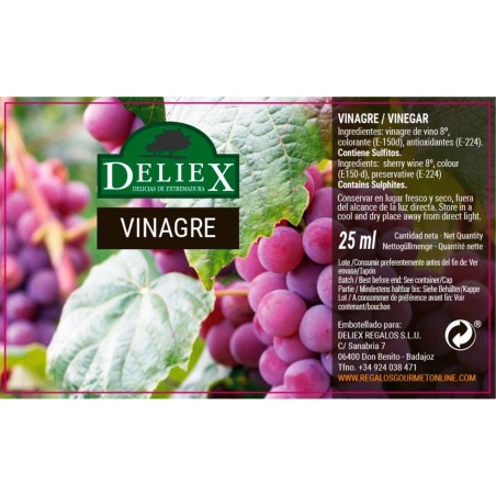 Miniatura Vinagre Deliex 25 ml.