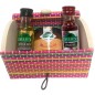 Pack de mermelada, aceite y vinagre con baúl. Pack de mermelada, aceite y vinagre con baúl.