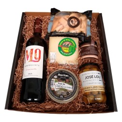 Pack de Aceitunas naturales, paté de ciervo con boletus, crema de jamón, queso y Montequinto