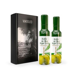 Estuche Surat con dos aceites de oliva variedad Arbequina