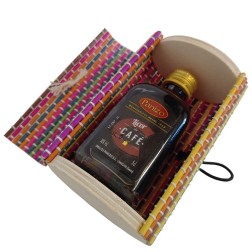 Mini licor de café con baúl para regalos