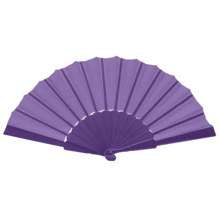 Abanico  de tela Morado
