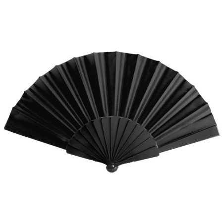 Abanico de tela Negro
