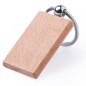 Llavero con plaquita rectangular de madera Llavero con plaquita rectangular de madera