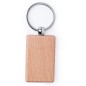 Llavero con plaquita rectangular de madera Llavero con plaquita rectangular de madera