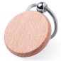Llavero con plaquita circular de madera Llavero con plaquita circular de madera