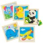Conjunto de 5 puzles infantiles en madera. Conjunto de 5 puzles infantiles en madera.