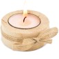 Vela de Madera con lazo de cuerda para eventos Vela de Madera con lazo de cuerda para eventos
