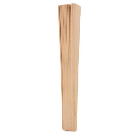 Abanico madera acabado natural calada para eventos