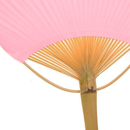 Abanico estilo Pai Pai de Bambú Color Rosa