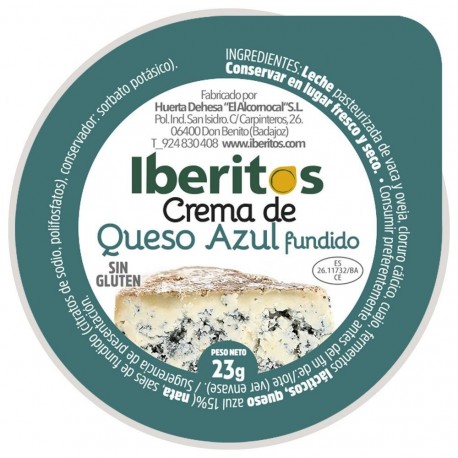 Crema de queso azul monodosis iberitos de 25gr