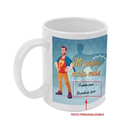 Taza blanca 350 ml personalizable dia del padre