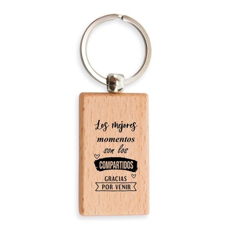 Llavero con frase "los mejores momentos..."