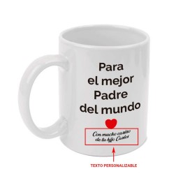 Taza blanca 350 ml personalizable dia del padre