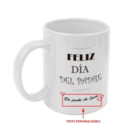 Taza blanca 350 ml personalizable dia del padre