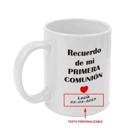Taza personalizada "Recuerdo de mi comunión"