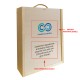 Caja de madera 3 botella personalizable para regalo de empresa