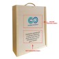 Caja de madera de 3 botellas personalizable para empresas Caja de madera de 3 botellas personalizable para empresas
