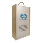 Caja de madera de 2 botellas personalizable como regalo de empresa Caja de madera de 2 botellas personalizable como regalo de empresa