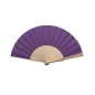 Abanico color morado de madera natural Abanico color morado de madera natural