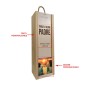 Caja de madera 1 botella personalizable para padre Caja de madera 1 botella personalizable para padre