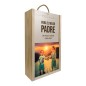 Caja de madera de 2 botellas personalizable como regalo para padre Caja de madera de 2 botellas personalizable como regalo para padre