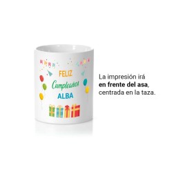 Taza personalizada "Feliz cumpleaños"