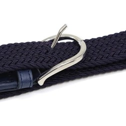 Cinturón unisex trenzado elástico Azul Marino