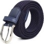 Cinturón unisex trenzado elástico Azul Marino Cinturón unisex trenzado elástico Azul Marino
