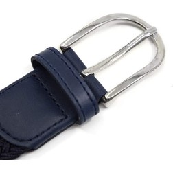 Cinturón unisex trenzado elástico Azul Marino