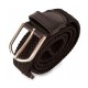 Cinturón color negro trenzado elástico trenzado