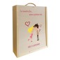 Caja de madera para 3 botellas personalizable con tu nombre. Modelo Pareja. Caja de madera para 3 botellas personalizable con tu nombre. Modelo Pareja.